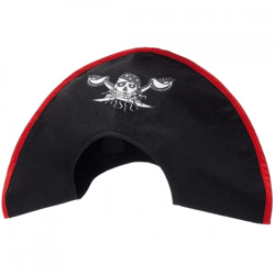 Piratenhut Filz schwarz 47 cm