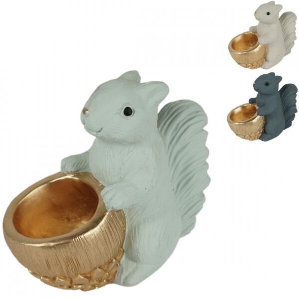 Schale Jingle sitzendes Eichhörnchen 21 cm 3fach sortiert