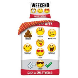 Smiley - Bettwäsche 140 cm x 200 cm / 70 cm x 90 cm