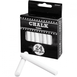 Blackboard chalk white 7.5 cm 24 pieces