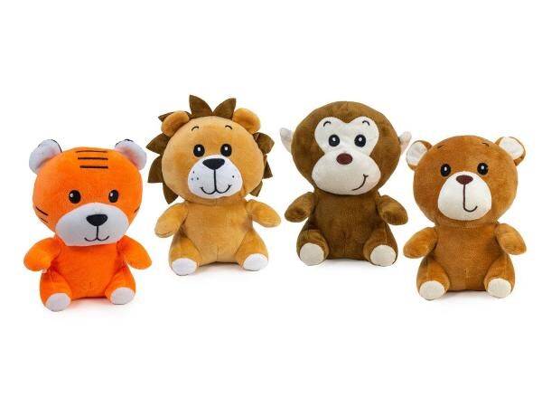 Tiersortiment sitzend Pl&uuml;schfigur - 4-fach sortiert - 20 cm