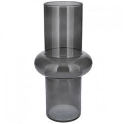 Vase Edra smoked glass gray 31 cm