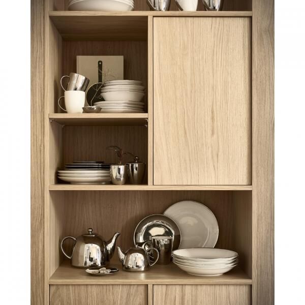 Vtwonen tiefer Teller Weiß Silber 25,5 cm