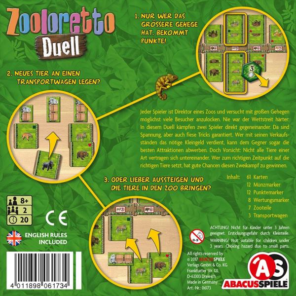 Abacus Spiele 06173 - Zooloretto Duell