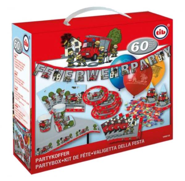 Feuerwehr - Party-Koffer f&uuml;r 8 Personen