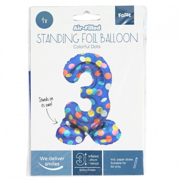 Folat Folienballon stehend 7 Dots 41 cm