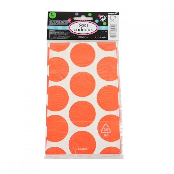 Geschenkkarton orange/weiß 18 cm x 11 cm