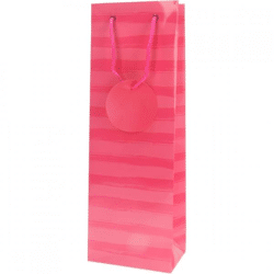 Gift bag Stripes pink 12.5 x 8 x 36 cm