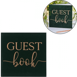 Ginger Ray guest book green 21 cm