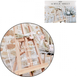 Ginger Ray welcome sign wedding acrylic 60 cm