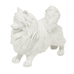 Housevitamin Statue Pomeranian Hund weiß 10,5 cm