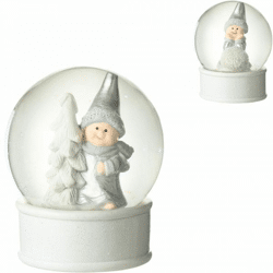 J-Line Schneekugel Engel 12 cm 2 Stück sortiert