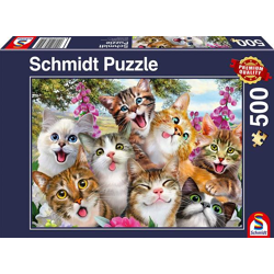Katzen-Selfie - 500 Teile Puzzle