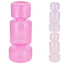 Kerzenleuchter Candy Nova fuchsia rosa 15,5 cm 3 sortiert