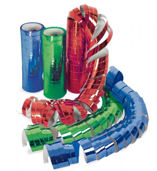 Luftschlangen Metallic, sort. Farben