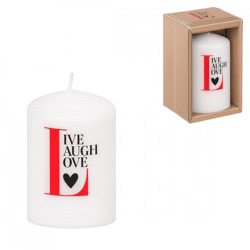 Out of the Blue stub candle Live Laugh Love 6 x 8 cm