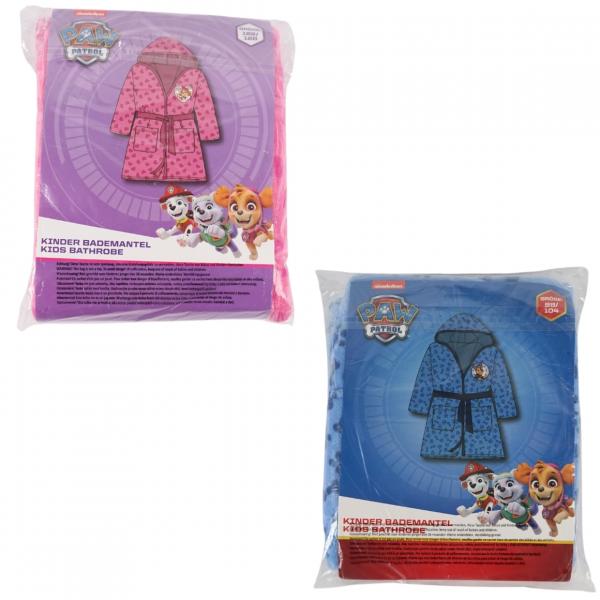 Paw Patrol Bademantel rosa/blau 2fach sortiert