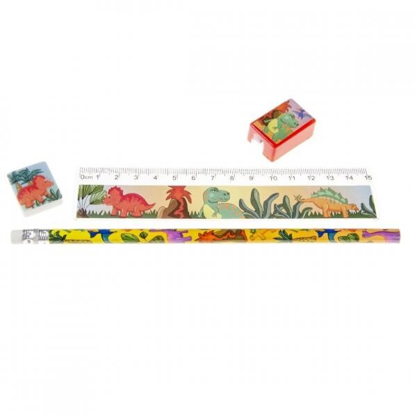Schreibset Dinosaurier 19 cm Satz von 4
