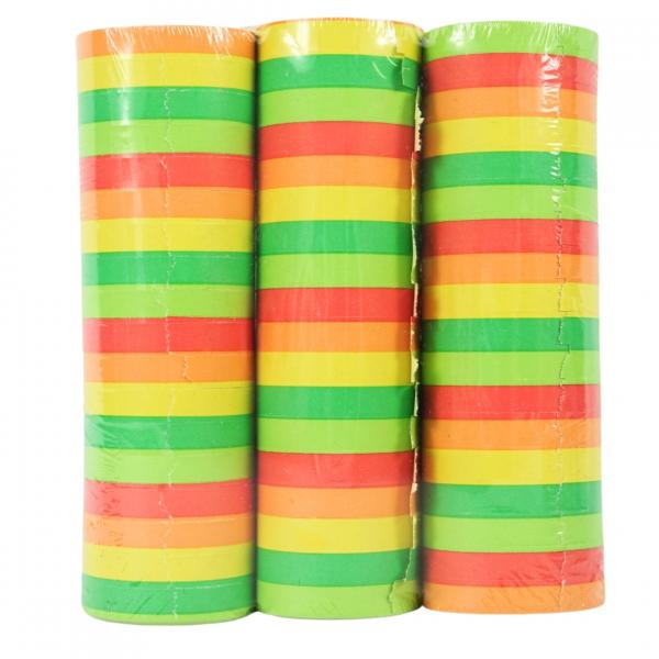 Serpentinen grün/gelb/orange/rot 4 Meter 3er Set