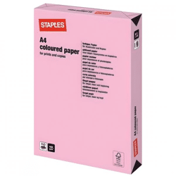 Staples papier A4 gekleurd roze 500 vel