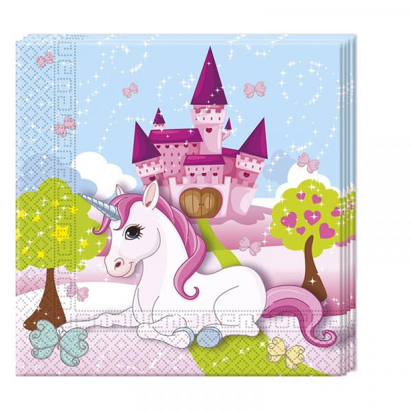 Unicorn - 20 Papierservietten (2-lagig) 33x33cm