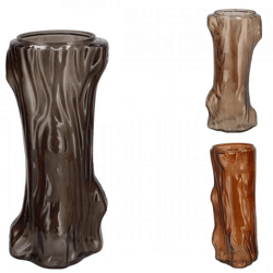 Vaas Tree donkerbruin 26 cm 3 assorti