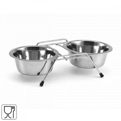 Feeding bowl cat/dog metal 13 cm