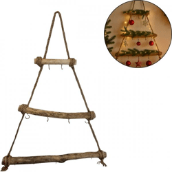 Wall decoration Christmas tree with hooks 70 cm