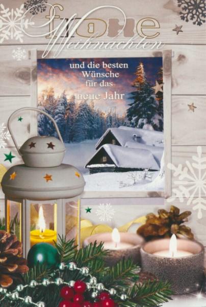 Weihnachtskarten - 100 St&uuml;ck - 8 Motive