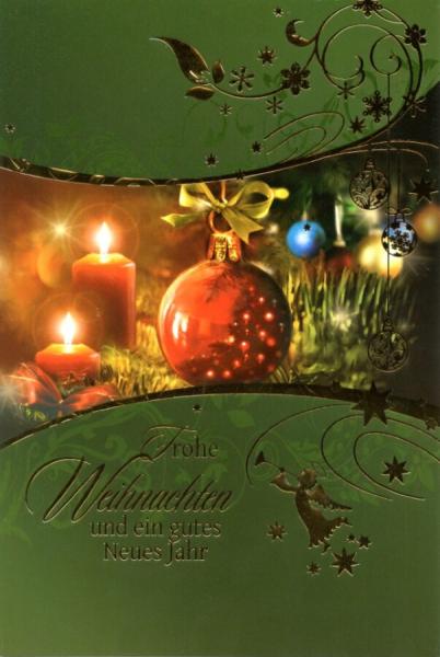 Weihnachtskarten Kerzen - 100 St&uuml;ck - 6 Motive