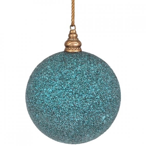 Wilko Weihnachtskugel Enchanted Bead azure 12 cm