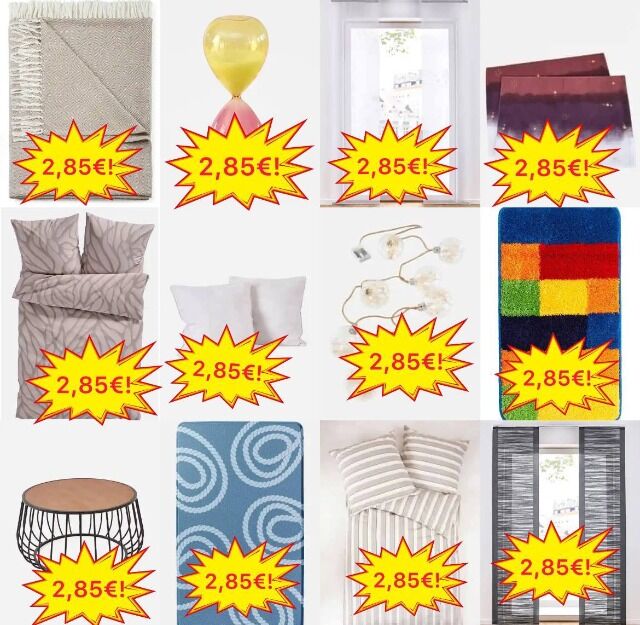 2,85 € Haushaltswaren Mix Kategorie A Bettwäsche Handtücher Badematten Lampen Taschen Duschvorhänge Lagerware ab 100 Stück