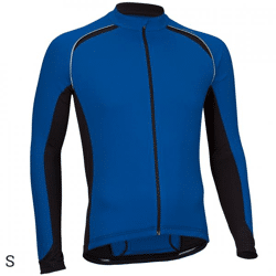 Avento cycling shirt men's long sleeve blue/black size S