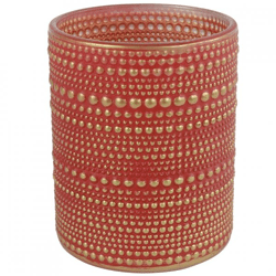 Countryfield Teelichthalter Hailey L rot 12,5 cm