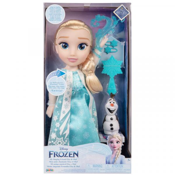 Disney Frozen / Eisk&ouml;nigin - "My Singing Friend Elsa & Olaf" - Elsa Puppe mit Sound - 38 cm