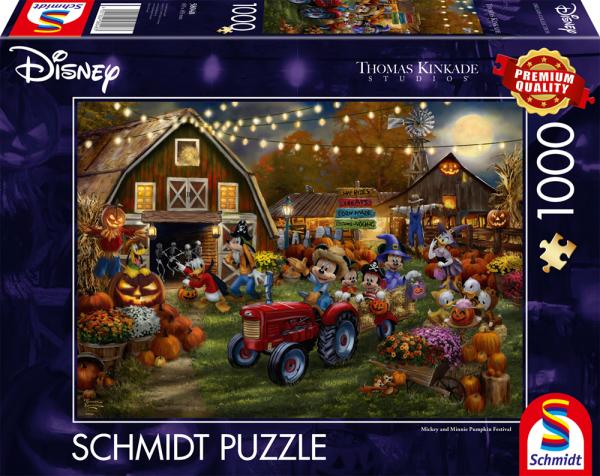 Disney, Mickey & Minnie Pumpkin Festival - Thomas Kinkade 1000 Teile Puzzle