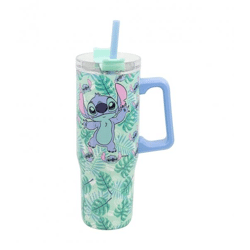Disney Stitch - Aloha XL Cool Trinkflasche mit Strohhalm - 920 ml