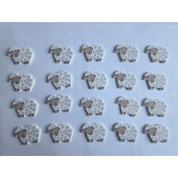 Frühlings-Schafe aus Holz – Streudeko für Tischdeko, Ostern & Frühling