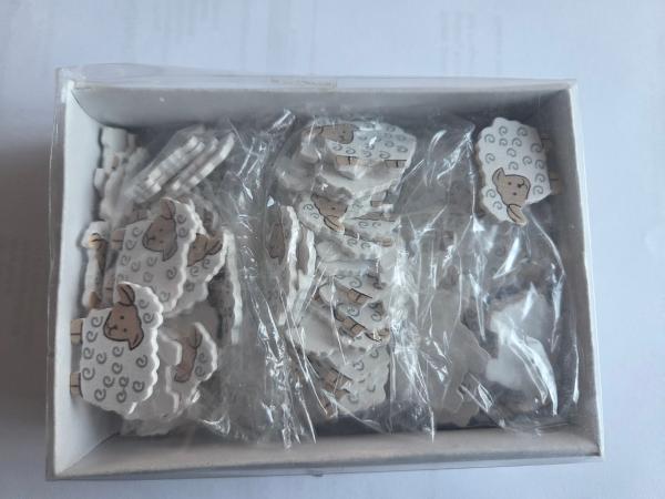 Frühlings-Schafe aus Holz – Streudeko für Tischdeko, Ostern & Frühling