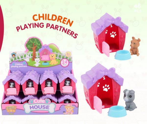 K&auml;fig mit Haustier (H&uuml;ndchen und K&auml;tzchen) 24 St&uuml;ck im Display