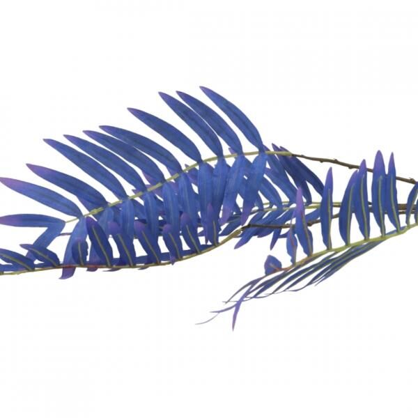Künstliches Palmblatt Seide blau 150 cm