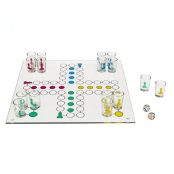 Ludo - Glass drinking game - 31 x 31 cm