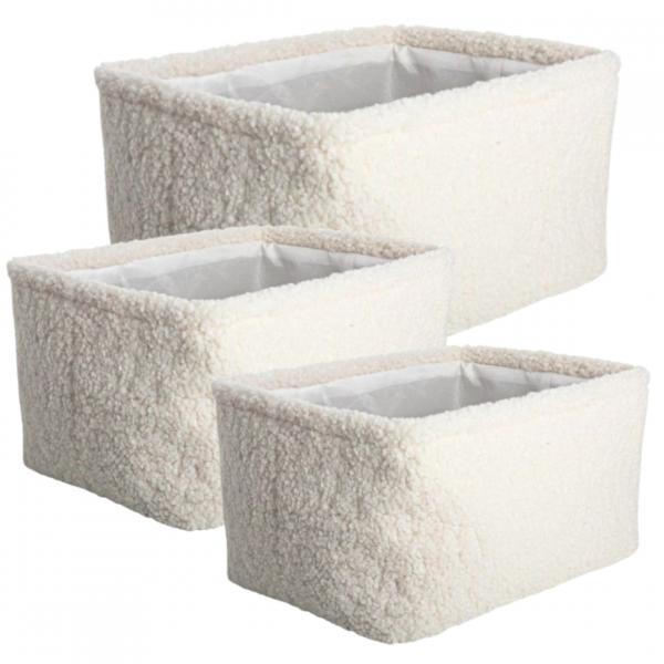 Mand teddy wit 37 cm set van 3