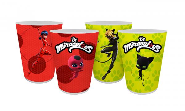 Miraculous / Ladybug - Trinkbecher 4er Set 300ml