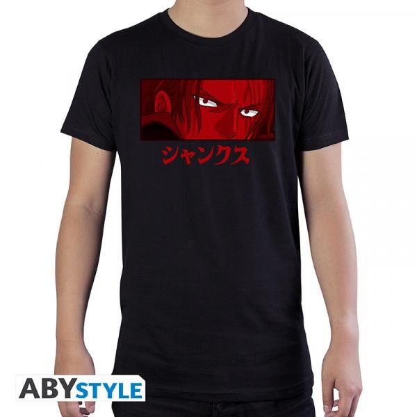 ONE PIECE: RED - Tshirt  "Shanks" man SS black - basic* - Large