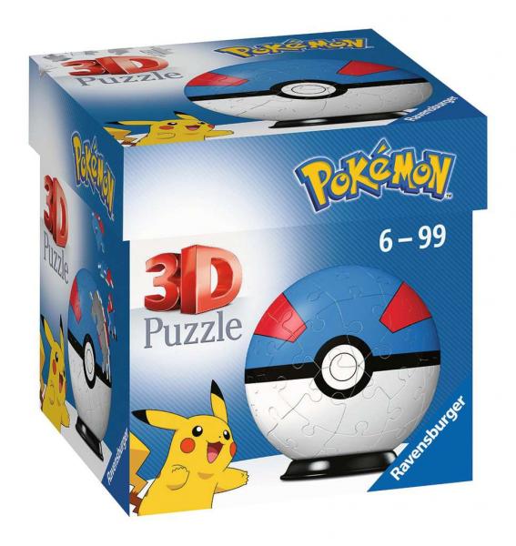 Pok&eacute;mon: Pok&eacute;ball - 3D Puzzle 54 Teile