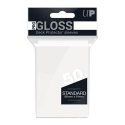 Powder White PRO-Gloss Standard Deck Protector Sleeves (50)