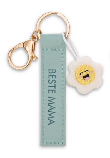 Schl&uuml;sselanh&auml;nger "Beste Mama" Blume - 12 cm