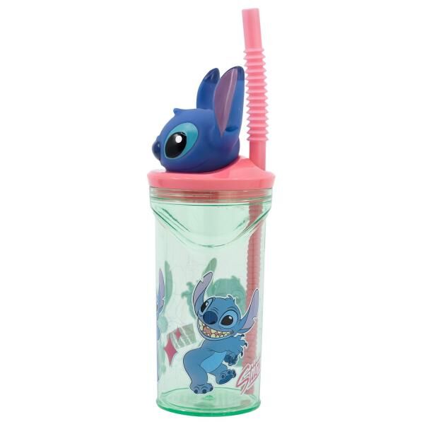Stitch Flowers As - 3D Figur Trinkflasche - 360 ml