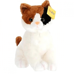 Sunkid Katze sitzend weiß braun schwarz 40 cm